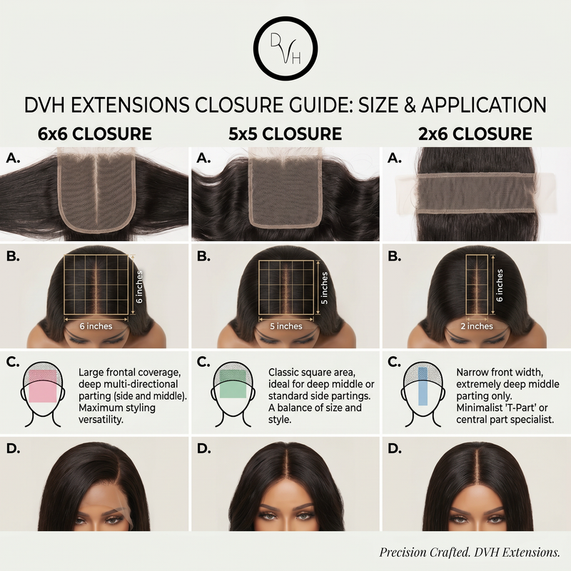 DVH HD Straight 6x6 Closure