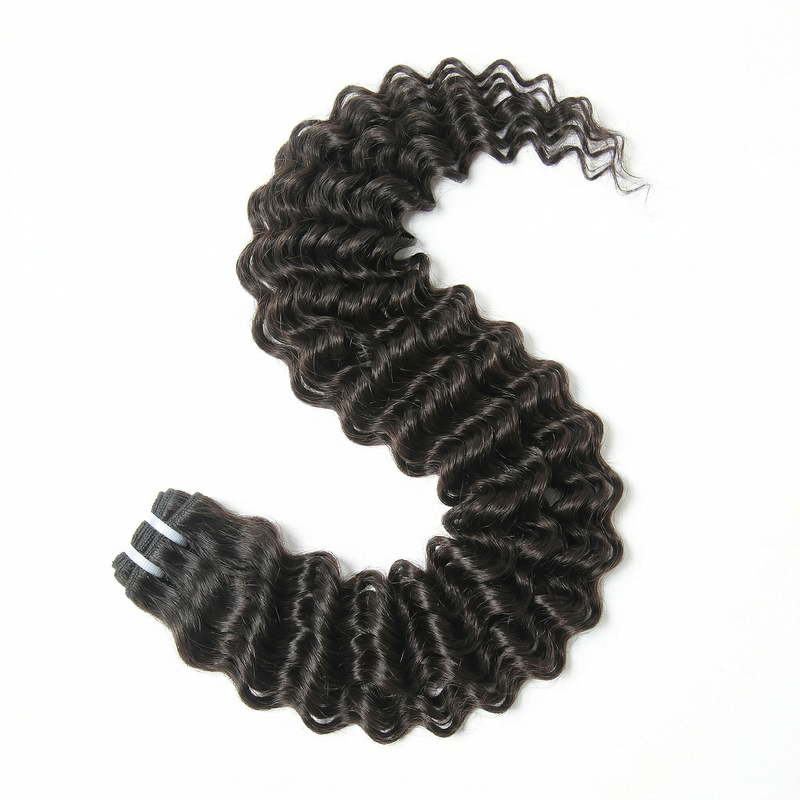 Raw Deep Wave Curly Weft Extensions