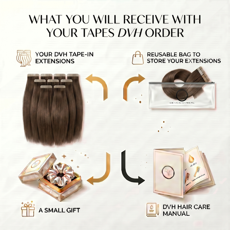 DVH Virgin Yaki Straight Tape In Extensions