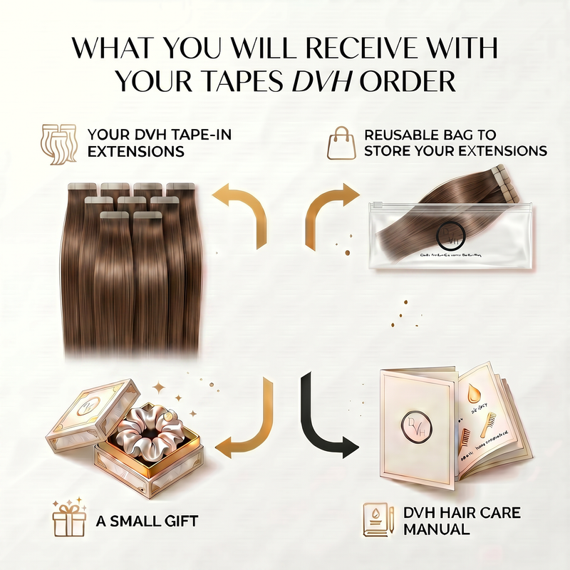 DVH Raw Straight Tape In Extensions