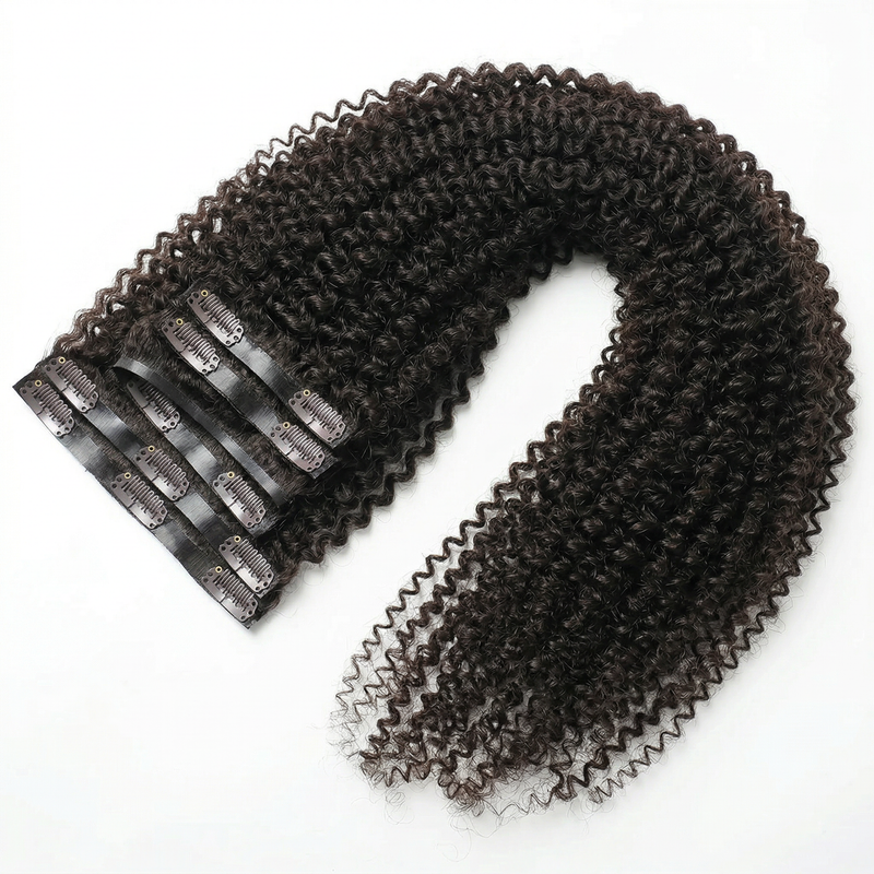 DVH Virgin Kinky Curly Clip in's Extensions