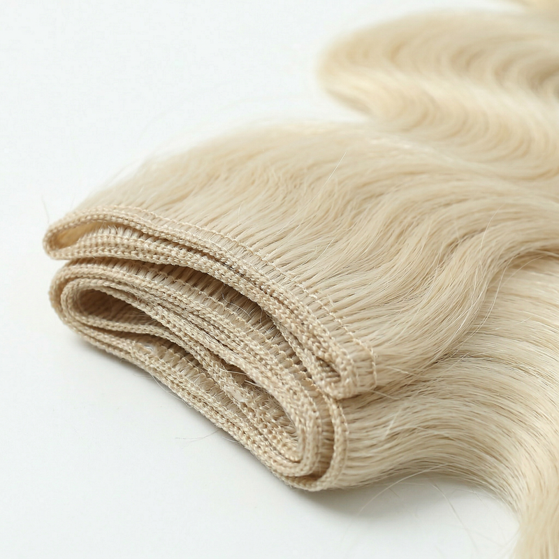 Raw Blonde Body Wave Machine Weft Extensions