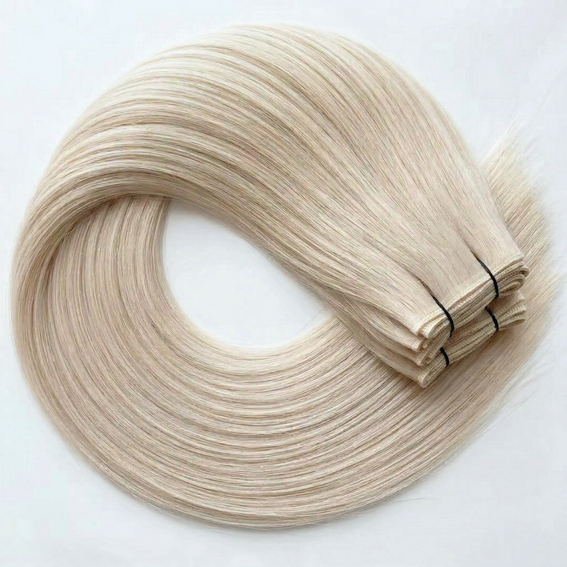 Raw Blonde Straight Genius Weft Extensions