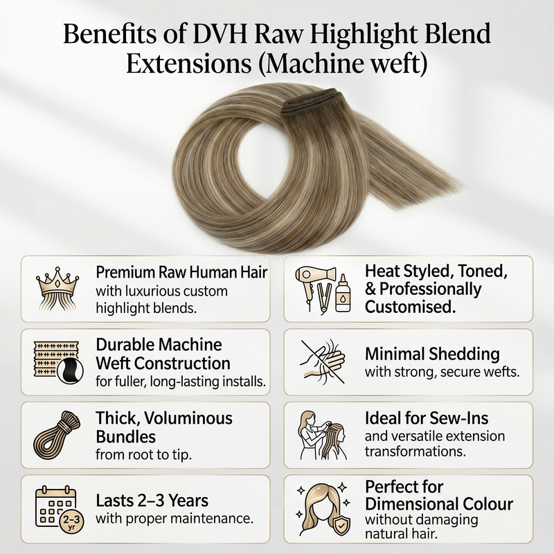 DVH Raw Highlight Blend Extensions(Machine weft)