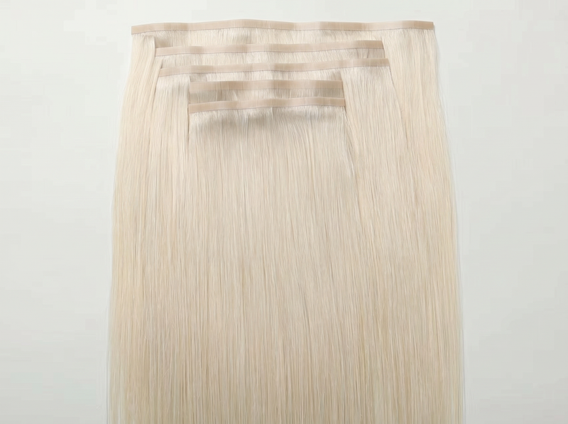 DVH Raw Seamless Blonde Straight Clip In Extensions