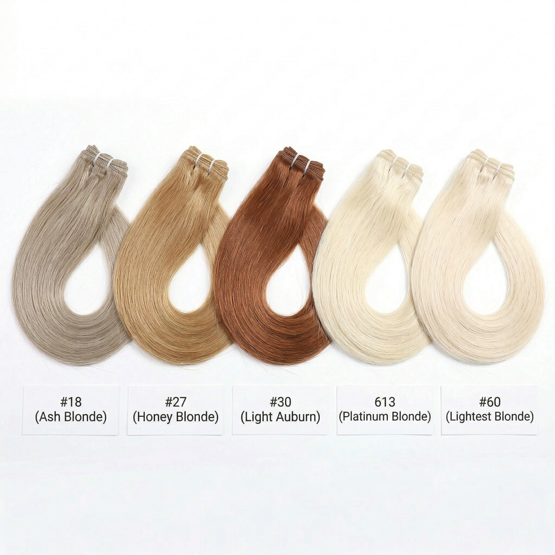 DVH Raw Seamless Blonde Straight Clip In Extensions