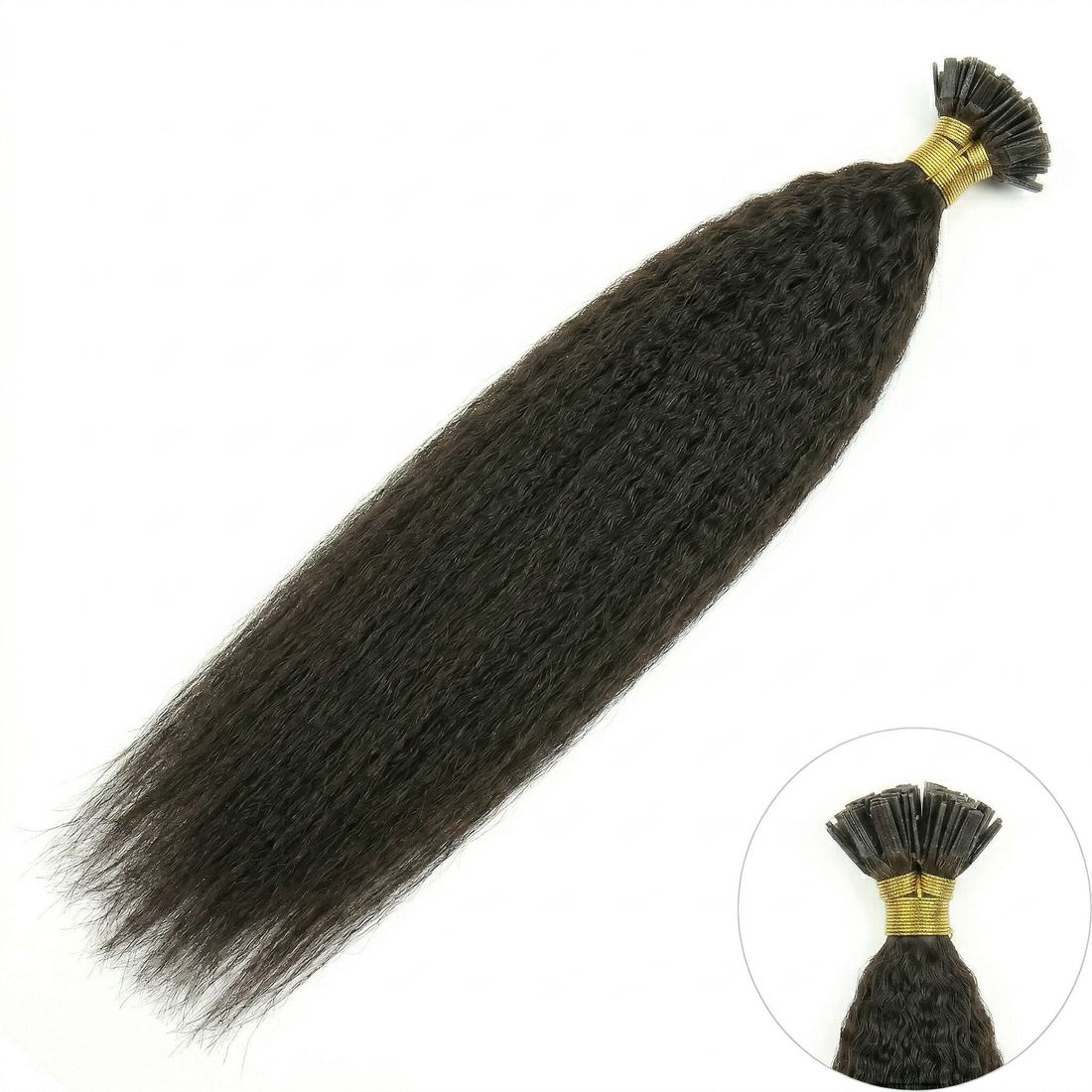 DVH Kinky Straight Keratin Bond (K-Tip) Hair Extensions