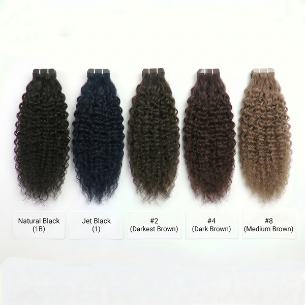 DVH Virgin Kinky Curly Tape In Extensions