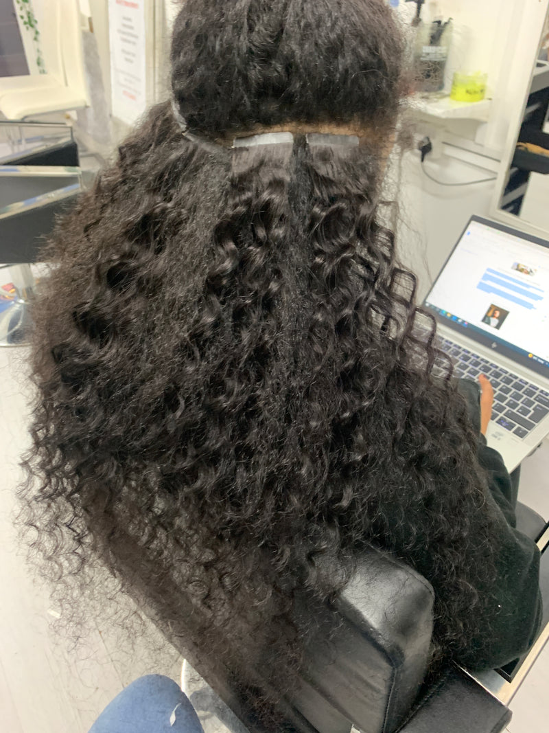 DVH Raw Loose Wave Curly Tape In Extensions