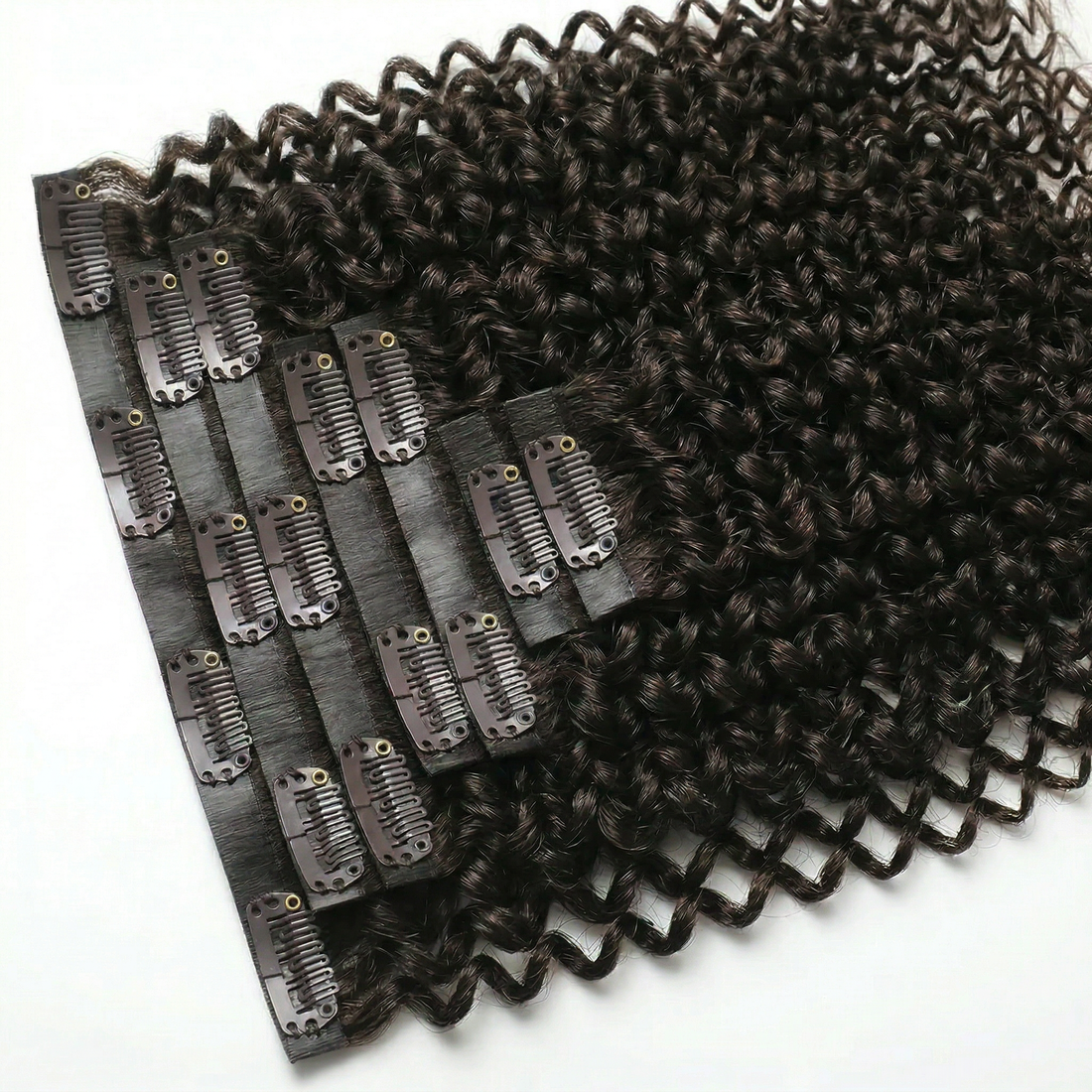DVH Virgin Kinky Curly Clip in's Extensions