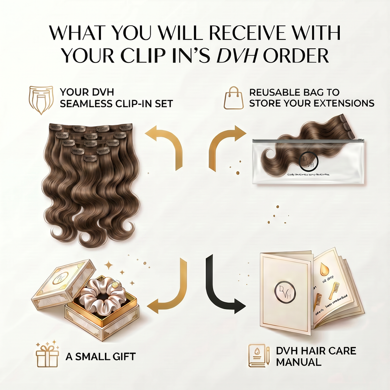 DVH Virgin Body Wave Clip in's Extensions