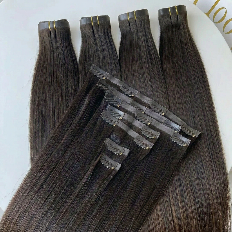 DVH Raw Seamless Yaki Straight Clip in's Extensions