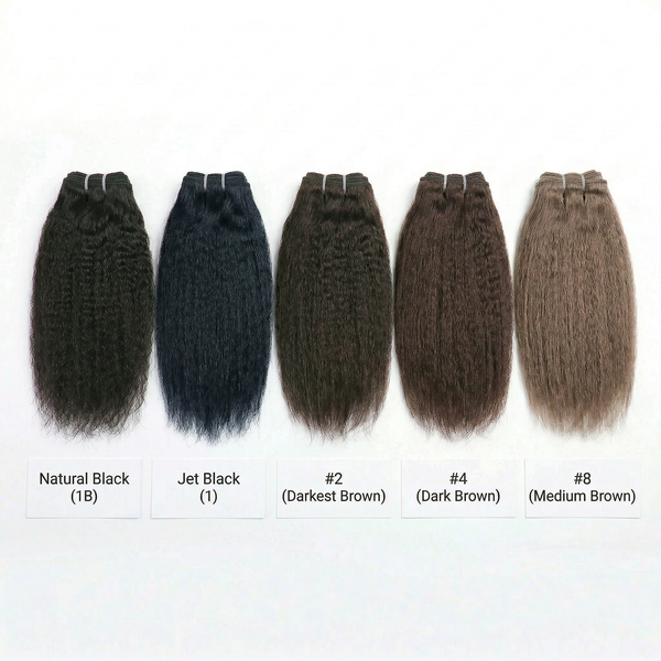 Virgin Kinky Straight Weft Extensions