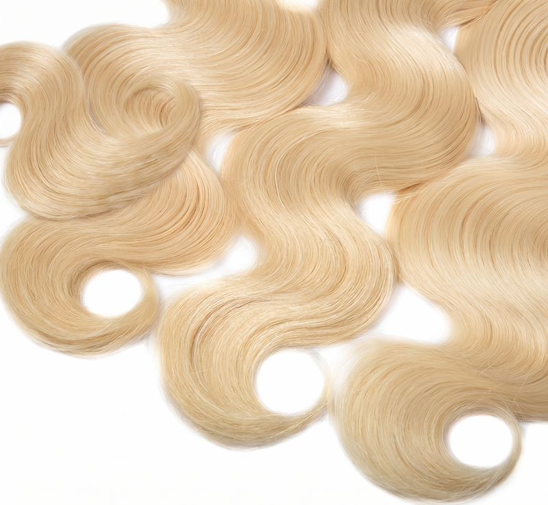 Raw Blonde Body Wave Machine Weft Extensions