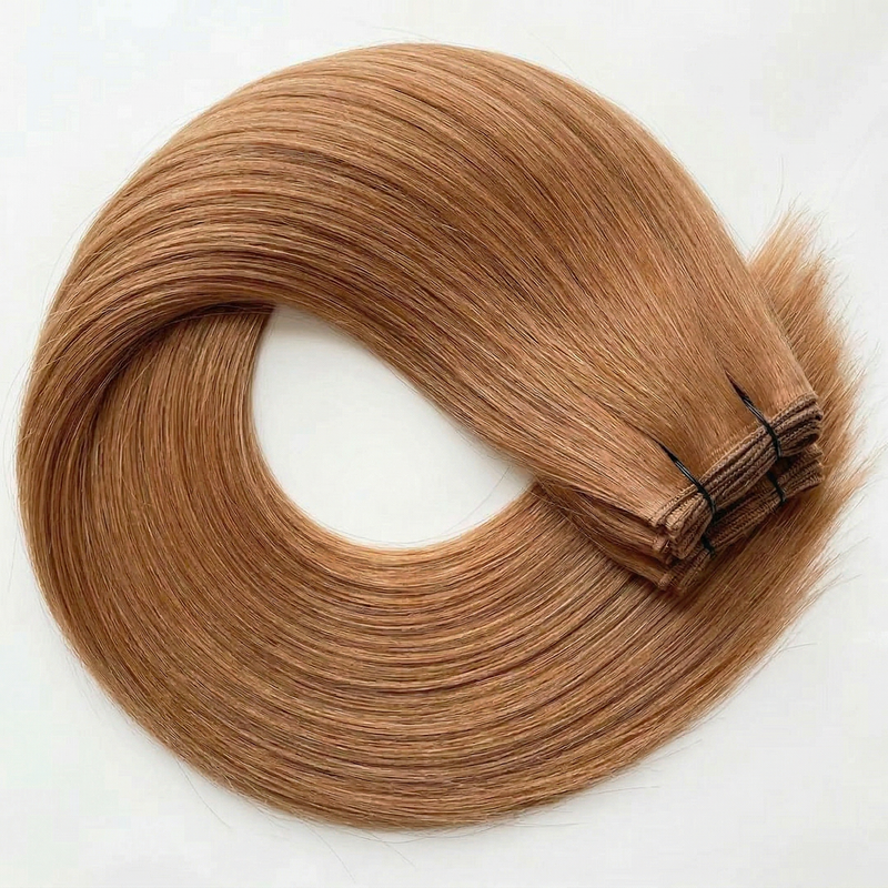 Raw Blonde Straight Genius Weft Extensions