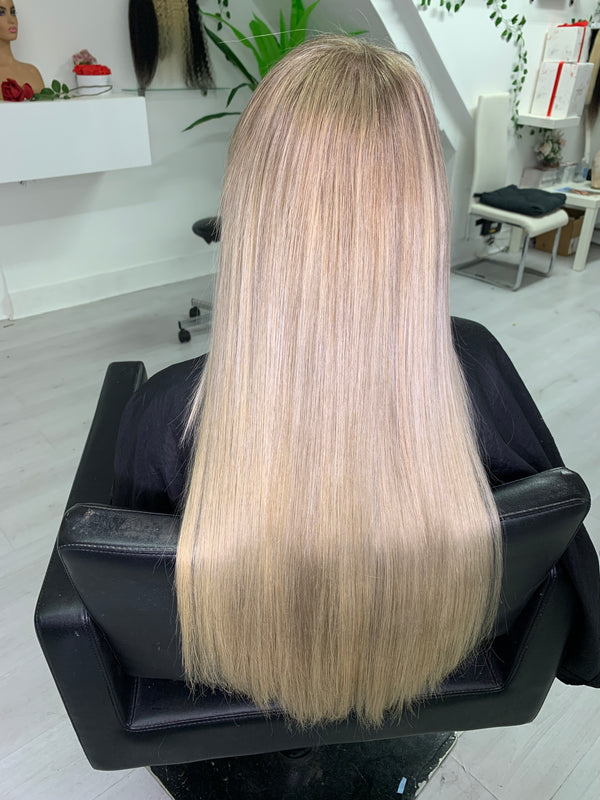 Raw Blonde Straight Genius Weft Extensions