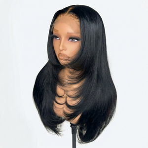 Maya – Jet Black Straight 6x6 HD Lace Closure Wig (Glueless)(Custom wig)