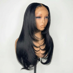 Maya – Jet Black Straight 6x6 HD Lace Closure Wig (Glueless)(Custom wig)