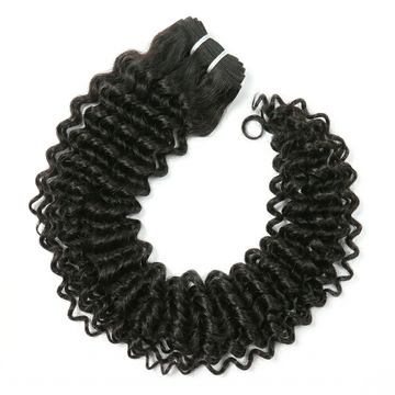 Virgin Deep Wave Curly Weft Extensions