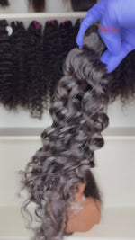 Virgin Deep Wave Curly Weft Extensions