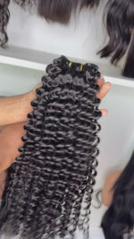 Virgin Deep Wave Curly Genius Weft Extensions