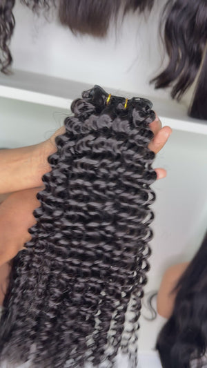 Virgin Deep Wave Curly Genius Weft Extensions